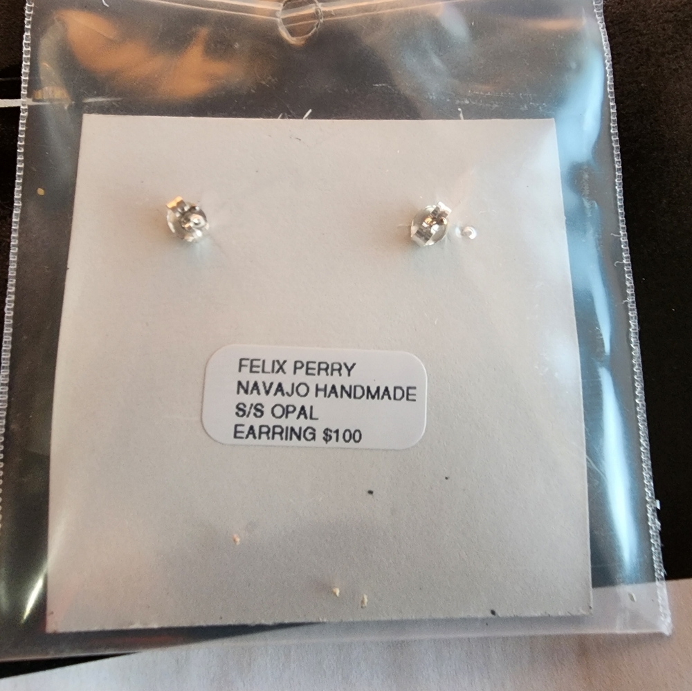 Sterling Silver Navajo Hand-made Earrings - Picture 7 of 15